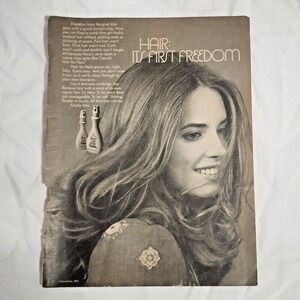 Vintage 1971 Clairol Hair So New Print Ad B&W Magazine Clipping 8x11 Advertising